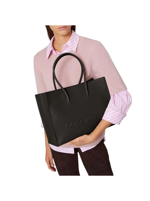 Myrtha Maxi Logo Borsa a Spalla COCCINELLE | E1QBB180201M001