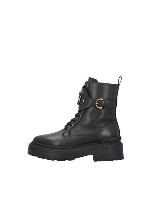 Mia 07 anfibi in pelle con cinturino logato davanti PINKO | SD0147P001Z99