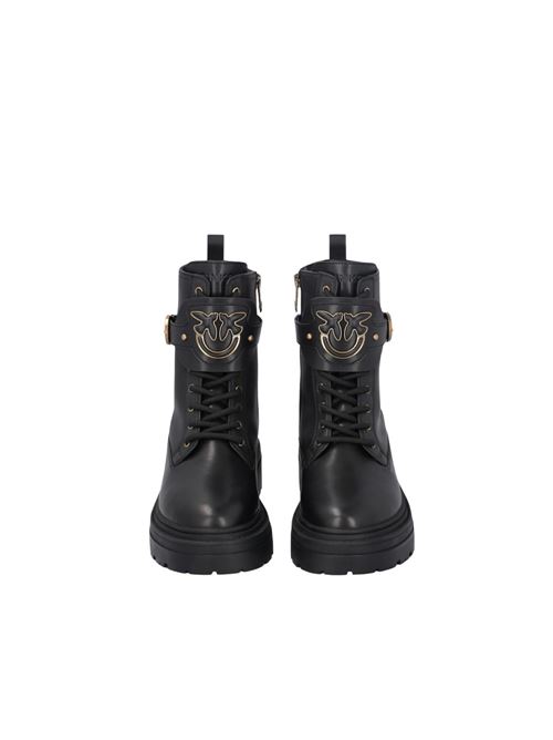 Mia 07 anfibi in pelle con cinturino logato davanti PINKO | SD0147P001Z99