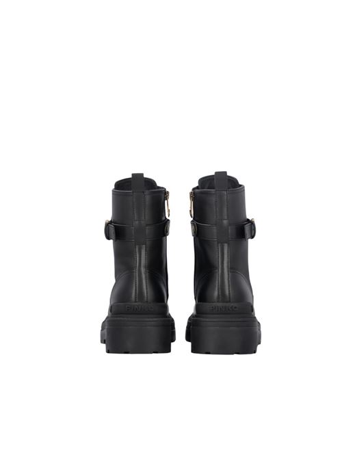 Mia 07 anfibi in pelle con cinturino logato davanti PINKO | SD0147P001Z99
