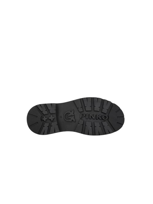Mia 07 anfibi in pelle con cinturino logato davanti PINKO | SD0147P001Z99