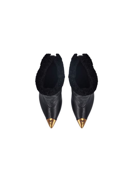 Stivaletti effetto pelliccia con punta metallizzata PINKO | SD0421P093Z99