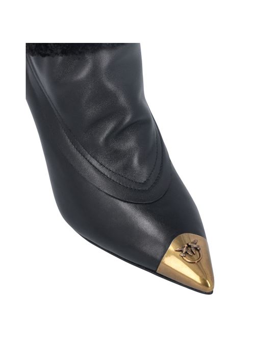 Stivaletti effetto pelliccia con punta metallizzata PINKO | SD0421P093Z99