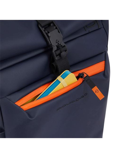 Roll-top zaino resistente all'acqua porta pc 15,6 PIQUADRO | CA6291C20WBBLU
