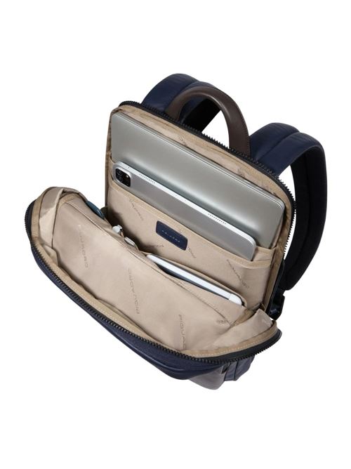 Zaino uomo sottile porta pc 14  espandibile PIQUADRO | CA6311APBBLUTM