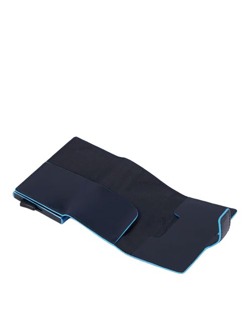 Compact wallet in pelle e metallo PIQUADRO | PP5472B2BLRCBLU2