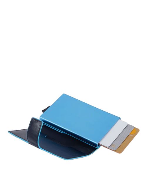 Compact wallet in pelle e metallo PIQUADRO | PP5472B2BLRCBLU2
