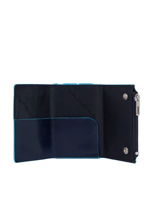 Blue Squareb compact wallet sliding system PIQUADRO | PP5585B2BLRBLU2