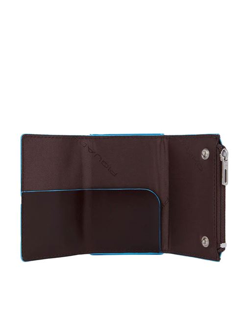 Blue Squareb compact wallet sliding system PIQUADRO | PP5585B2BLRMO
