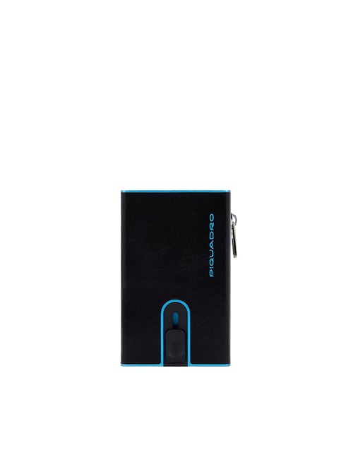 Blue Squareb compact wallet sliding system PIQUADRO | PP5585B2BLRN