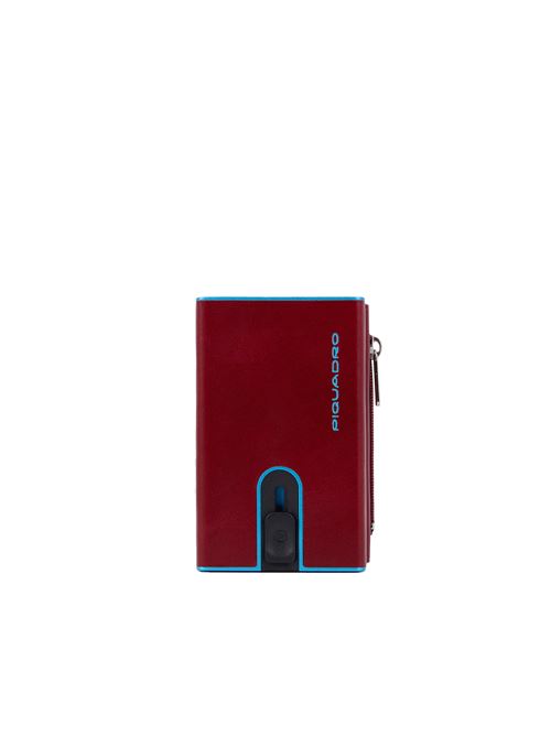 Blue Squareb compact wallet sliding system PIQUADRO | PP5585B2BLRR