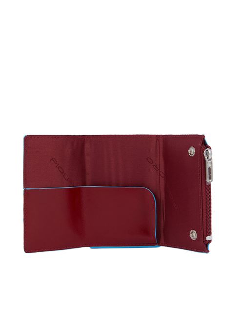 Blue Squareb compact wallet sliding system PIQUADRO | PP5585B2BLRR