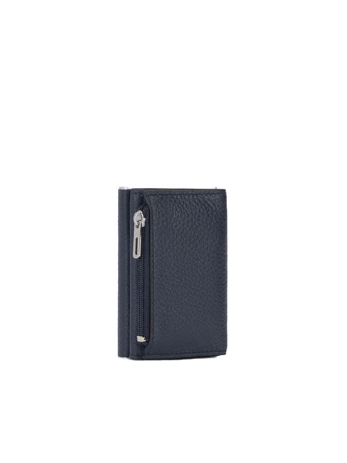 Compact coin wallet with sliding system PIQUADRO | PP5585MOSRBLU
