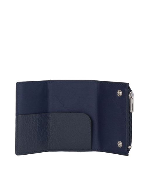 Compact coin wallet with sliding system PIQUADRO | PP5585MOSRBLU