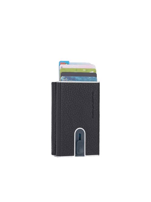 Compact coin wallet with sliding system PIQUADRO | PP5585MOSRN