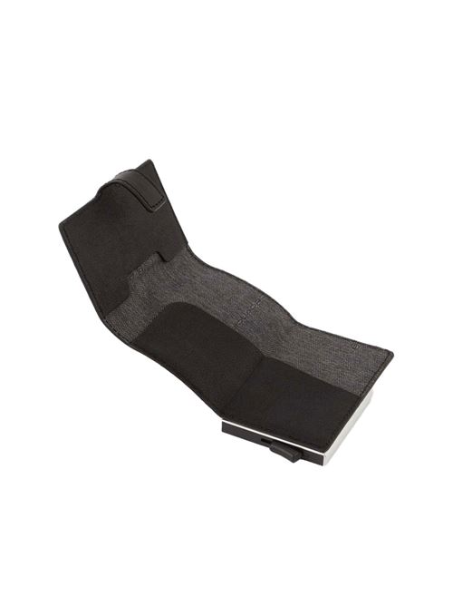 Kompaktes Portemonnaie aus Metall und Leder PIQUADRO | PP5649B3RCN