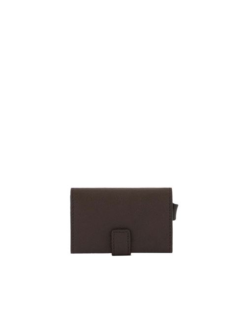 Kompaktes Portemonnaie aus Metall und Leder PIQUADRO | PP5649B3RCTM
