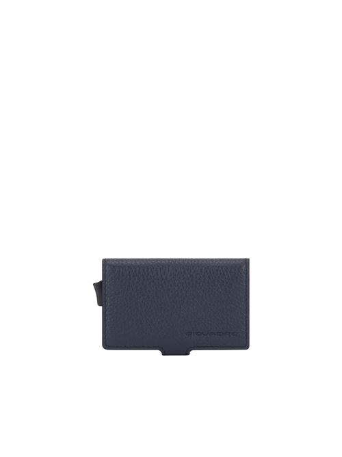Compact wallet in leather and metal PIQUADRO | PP5649MOSRBLU