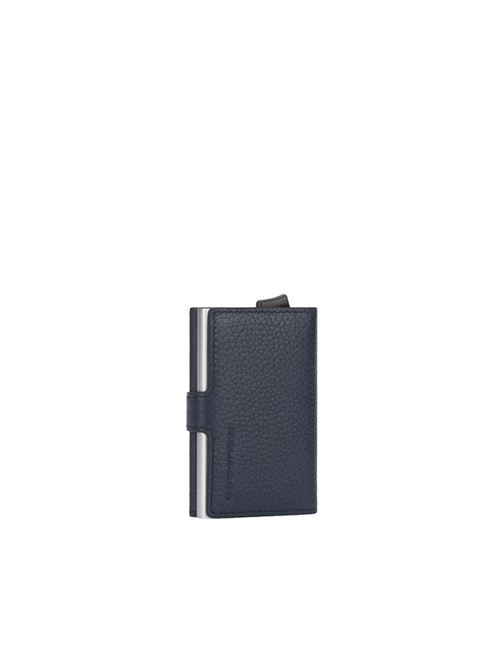 Compact wallet in pelle e metallo PIQUADRO | PP5649MOSRCBLU