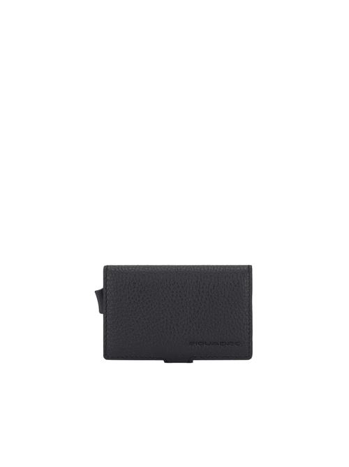 Compact wallet in leather and metal PIQUADRO | PP5649MOSRN