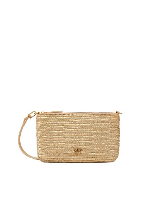 Flat Horizontal pochette mini in rafia PINKO | 104277A2CEZZZQL