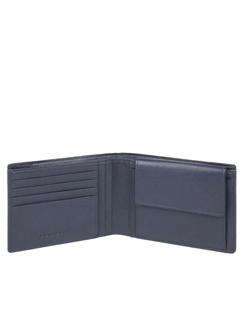 Portafoglio uomo con portamonete PIQUADRO | PU257P16YCHEVBLU