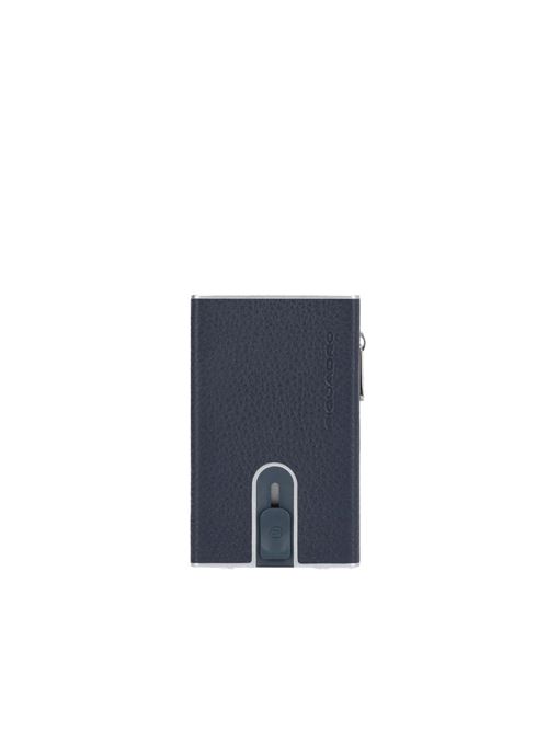 Compact wallet porta monete con sliding system PIQUADRO | PP5585MOSRBLU