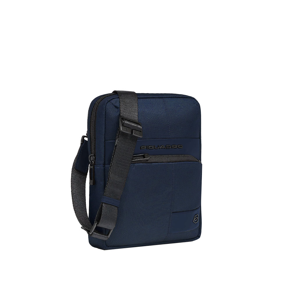 Borsello Uomo PIQUADRO Porta IPad In Tessuto E Pelle Blu - CA1816S136